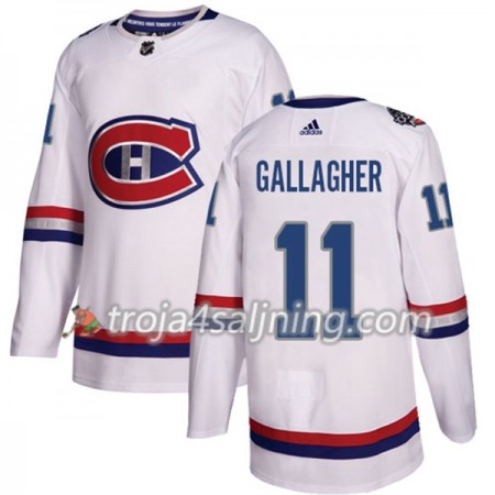 Montreal Canadiens tröja Brendan Gallagher 11 Vit 2017-2018 Adidas Classic Authentic - NHL Tröjor Herr